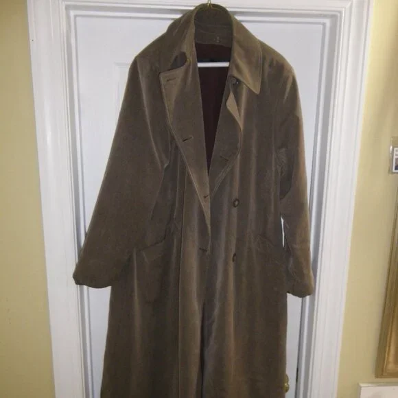 Vintage Unisex Classic London Fog Microfiber Trench Coat w/ Fleece Lining - Picture 1 of 9